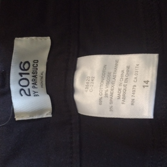 2016 by Parasuco Montreal black pants. size 14 - Picture 3 of 6